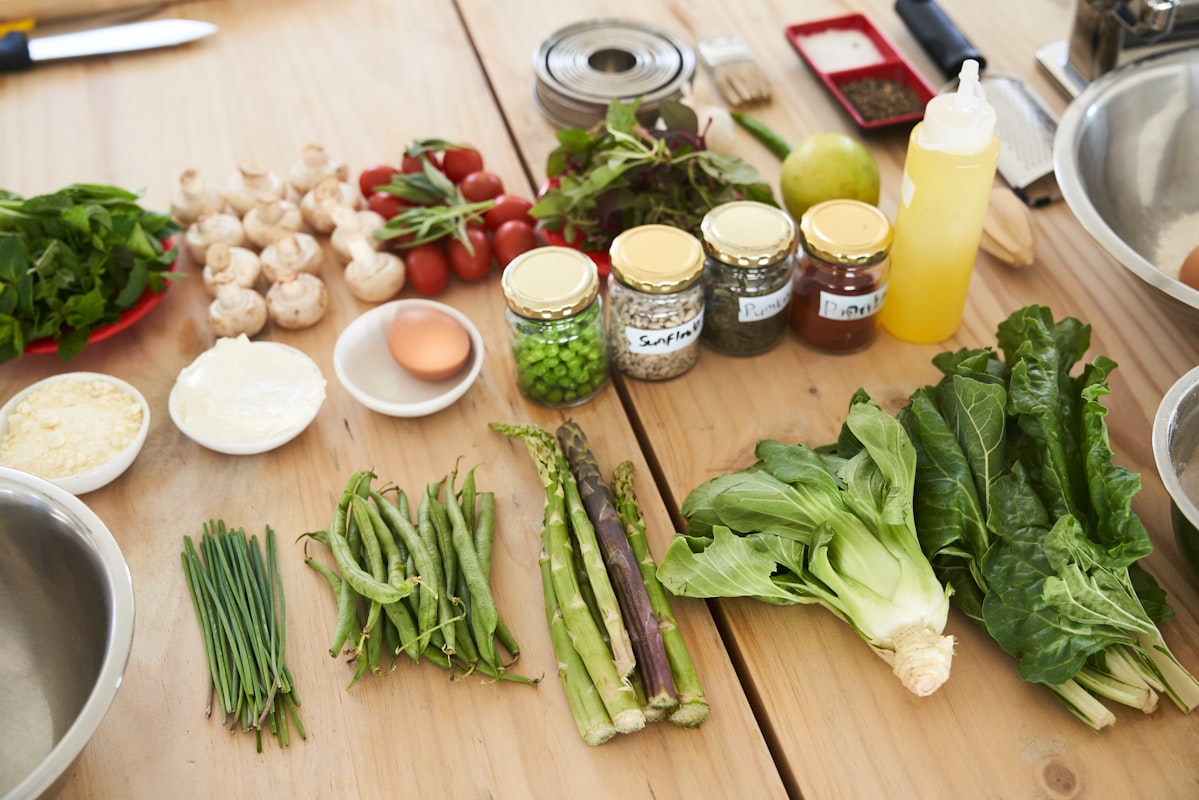 Fresh seasonal vegetables at market